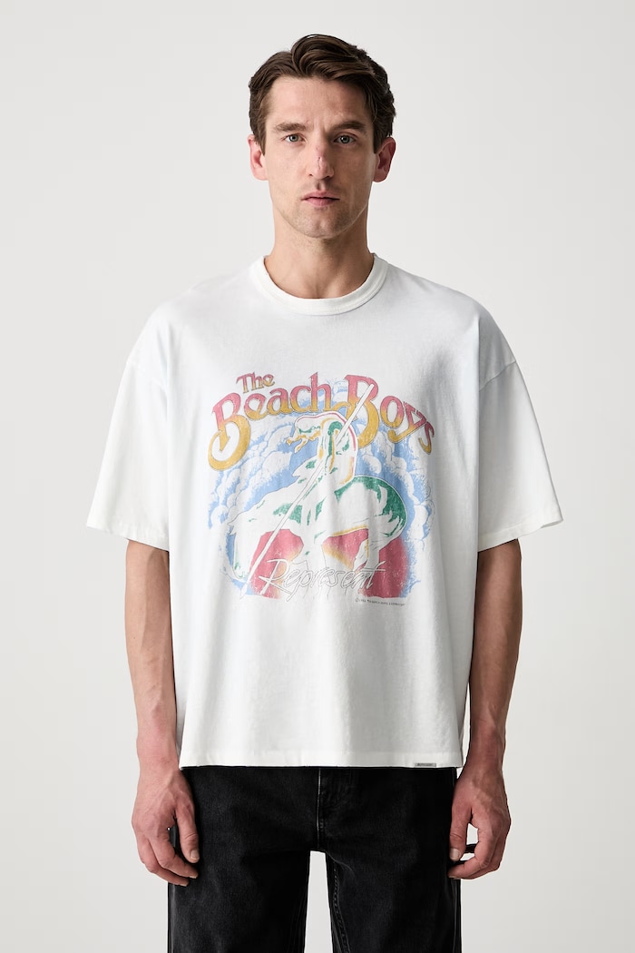 T-shirt z bawełną męski niebieski MLM101223