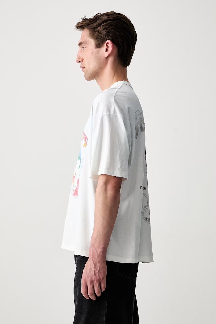 T-shirt z bawełną męski MLM101223 niebieski AW26
