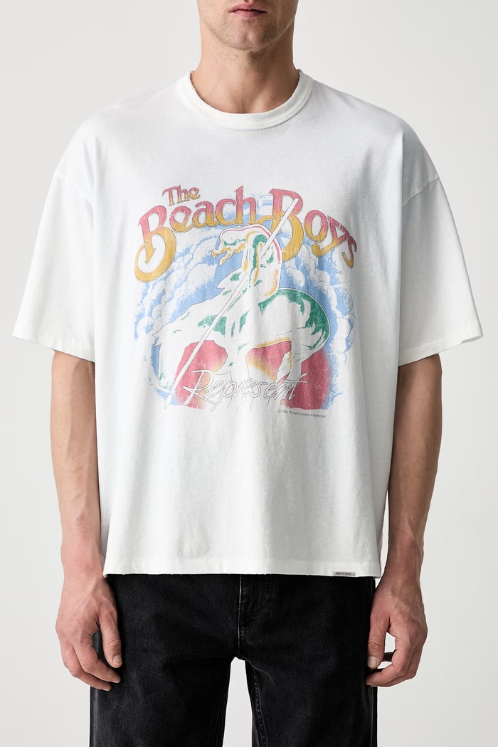 T-shirt z bawełną męski niebieski MLM101223