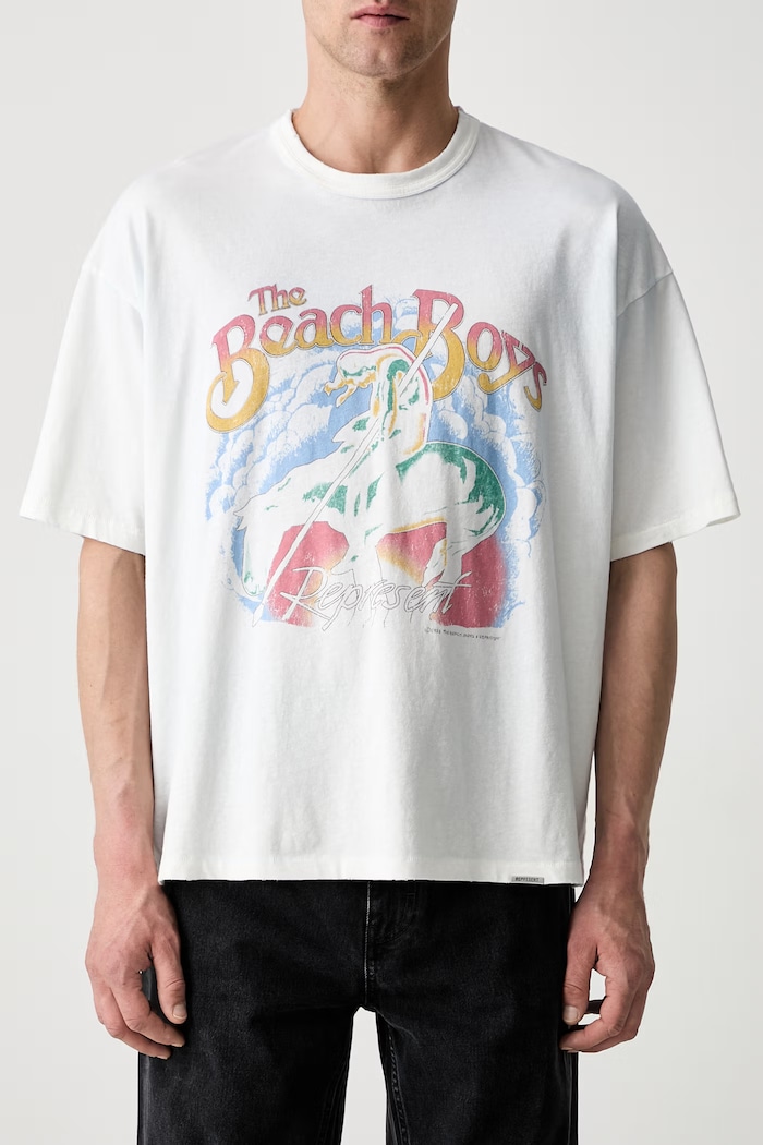 T-shirt z bawełną męski niebieski MLM101223