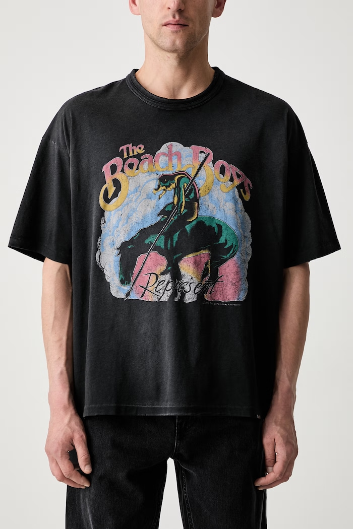 T-shirt z bawełną męski czarny MLM101223