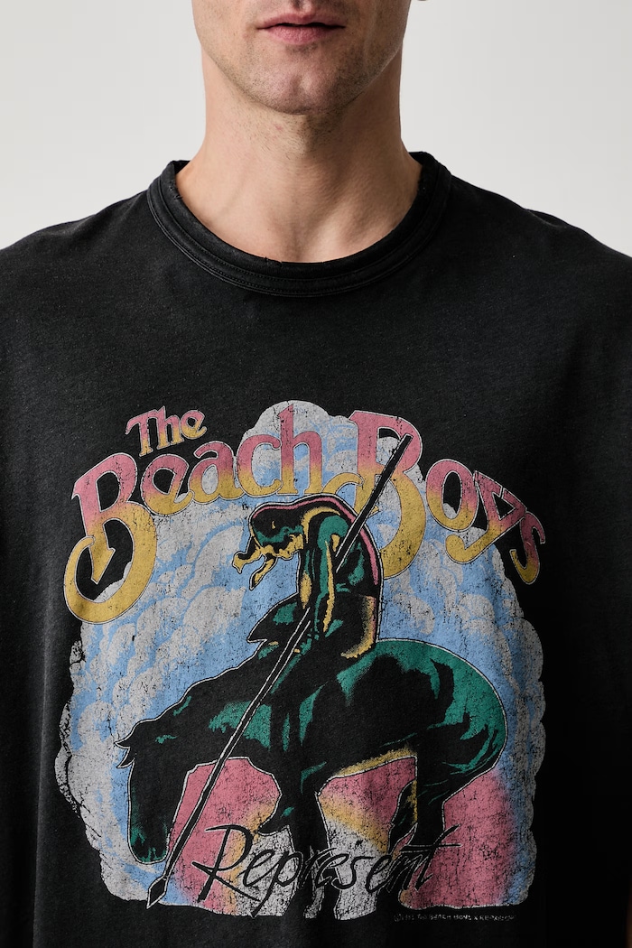 T-shirt z bawełną męski MLM101223 czarny