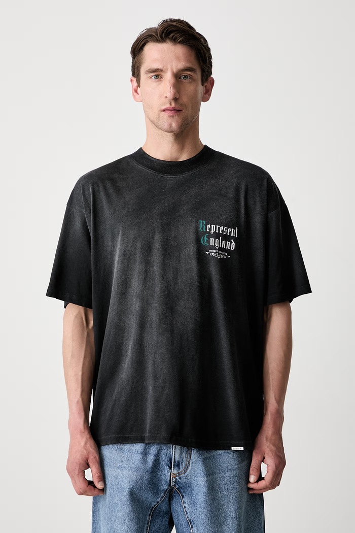 Odzież T-shirt z bawełną męski MLM101231 czarny