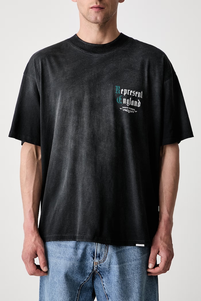 T-shirt z bawełną męski czarny MLM101231