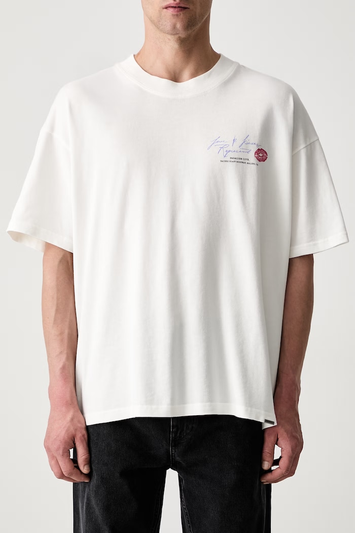 T-shirt bawełniany męski MLM101143 beżowy