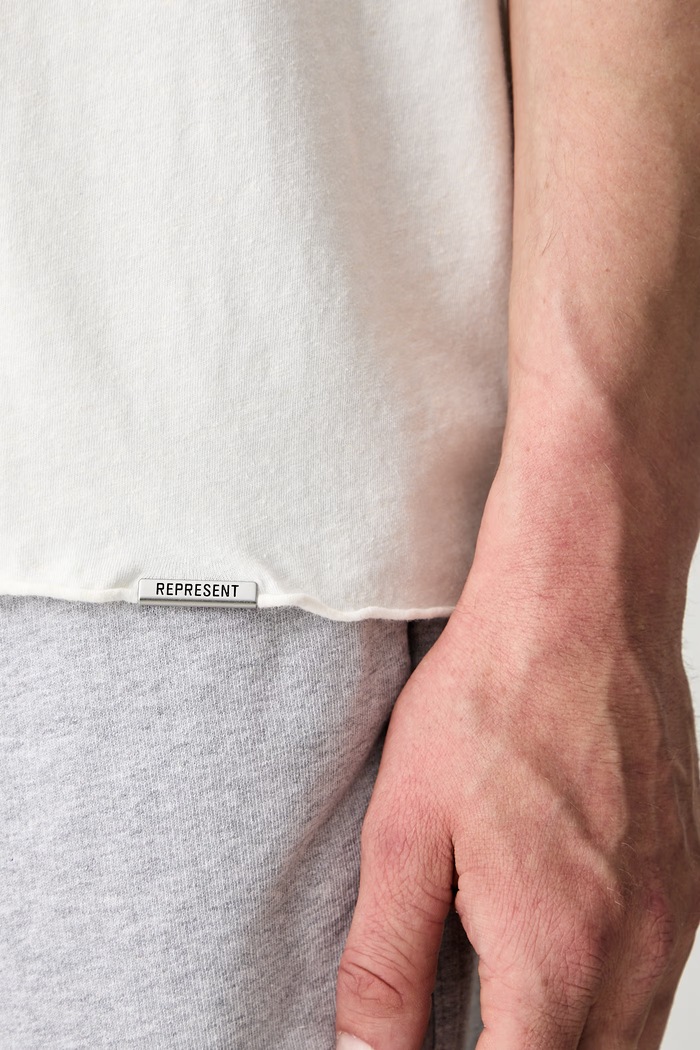 T-shirt z bawełną męski MLM101141