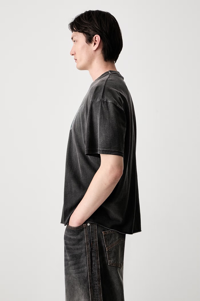 Tricou cu bumbac pentru bărbați MLM101141 negru AW26