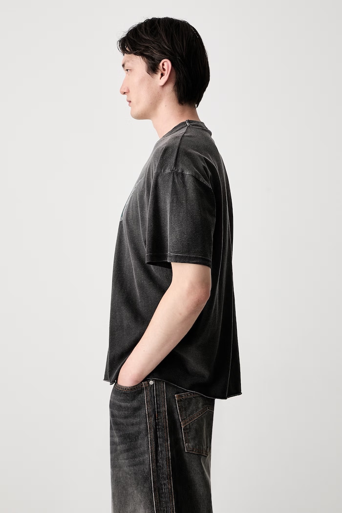 Tricou cu bumbac pentru bărbați MLM101141 negru AW26