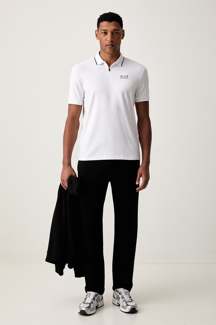 Marc O'Polo polo męskie z bawełną AF21787.7M002569 biały AW26