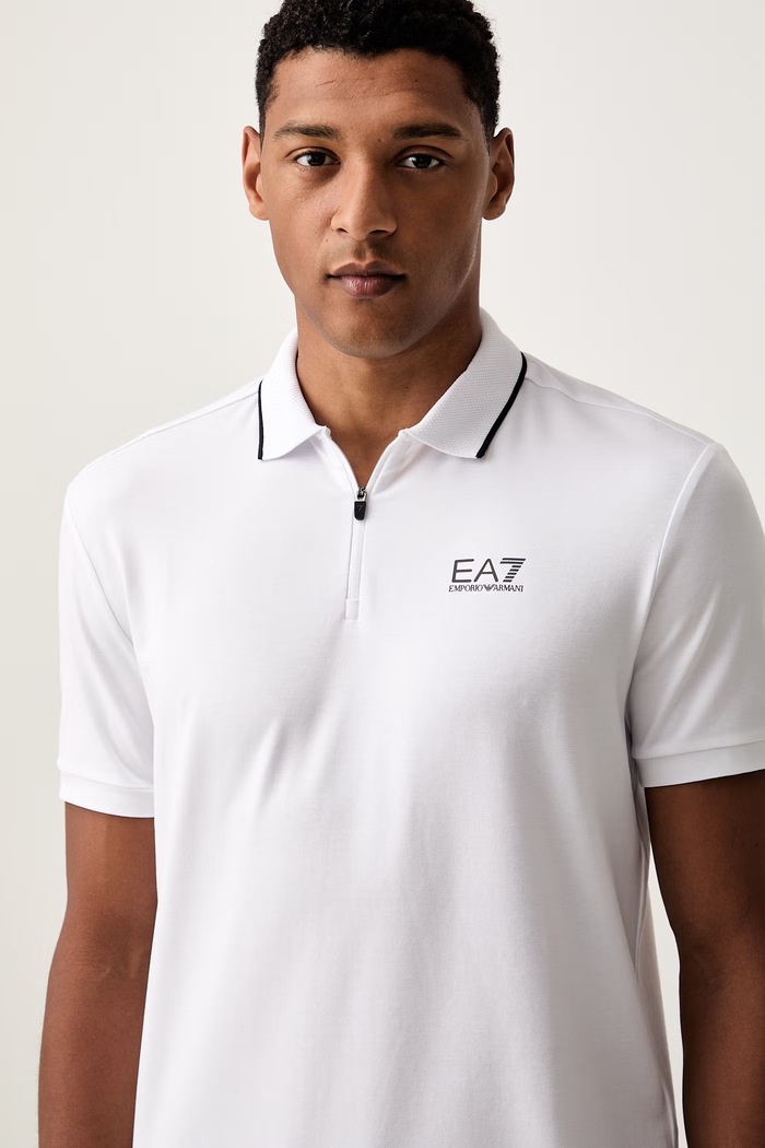 Marc O'Polo polo męskie z bawełną biały AF21787.7M002569