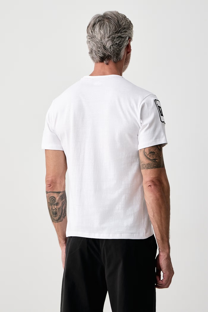 Дрехи Alpha Industries Тениска мъжка от памук Black Devils 268508 бял