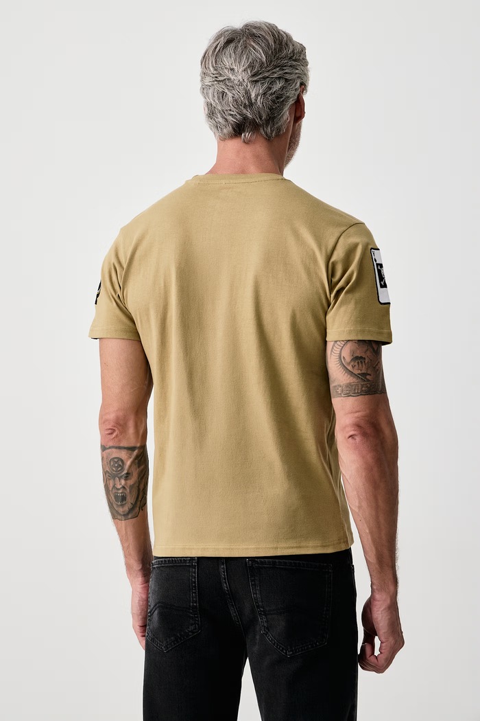 Дрехи Alpha Industries Тениска мъжка от памук Black Devils 268508 зелен