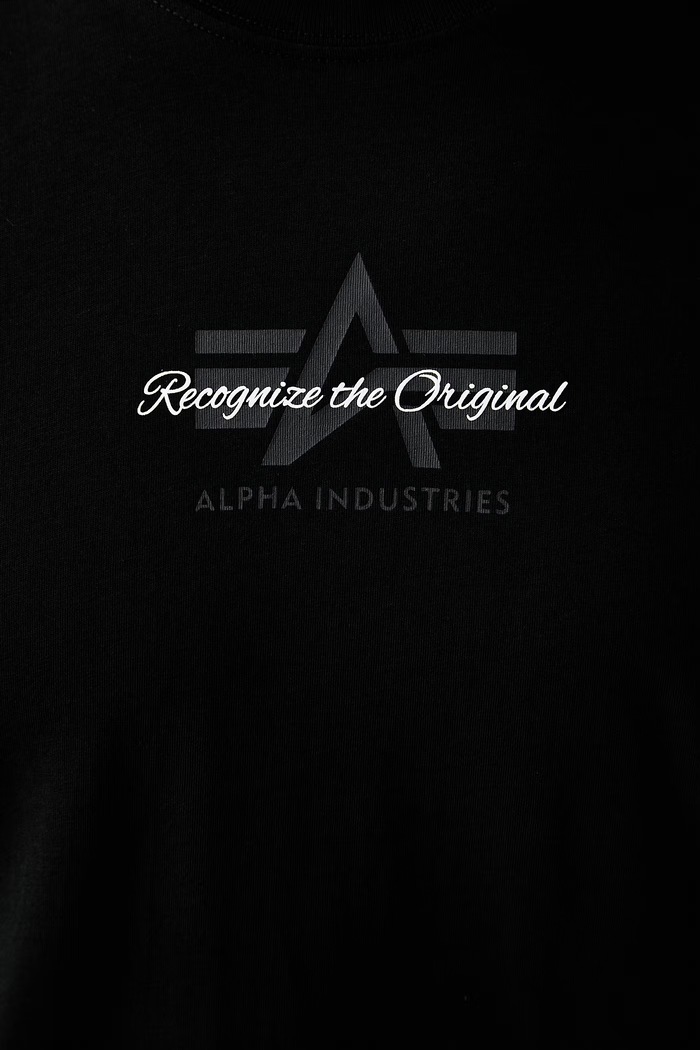 Alpha Industries majica za muškarce od pamuka Foam Middle 266551 crna