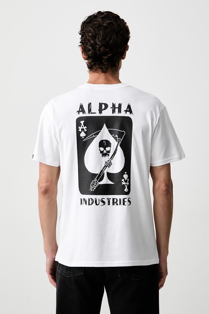 Alpha Industries tričko pánské bavlněné Skull Ops bílá 268509