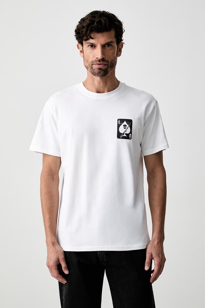 Oblečení Alpha Industries tričko pánské bavlněné Skull Ops 268509 bílá