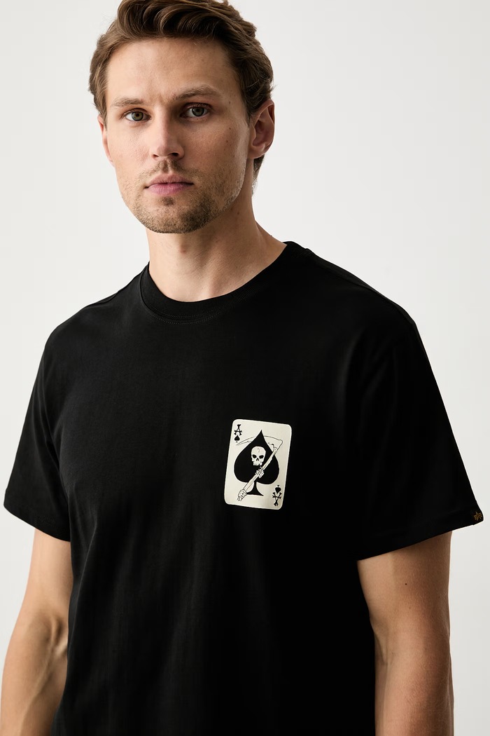 Alpha Industries majica za muškarce od pamuka Skull Ops crna 268509