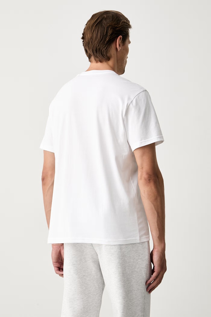 Odzież Alpha Industries T-shirt męski bawełniany Washed Out 268512 biały