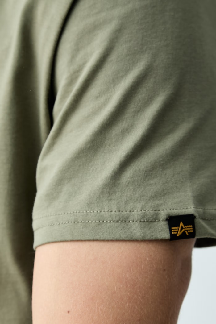 Alpha Industries majica za muškarce od pamuka Backprint Vintage Panel 268513 zelena