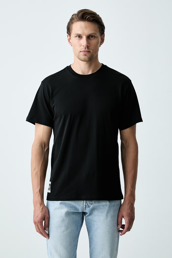 Ρούχα Alpha Industries t-shirt ανδρικό βαμβακερό Backprint Vintage Panel 268513 μαύρο