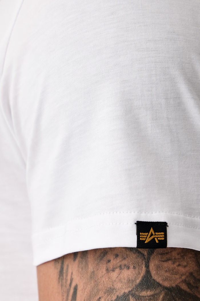 T-shirt ανδρικό βαμβακερό Dripping Camo Backprint Alpha Industries λευκό 268516