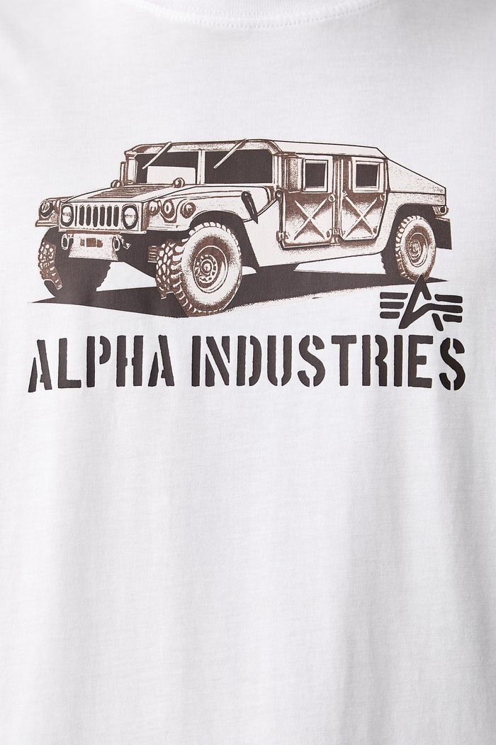 Alpha Industries tričko pánske bavlnené Humvee 268520 biela