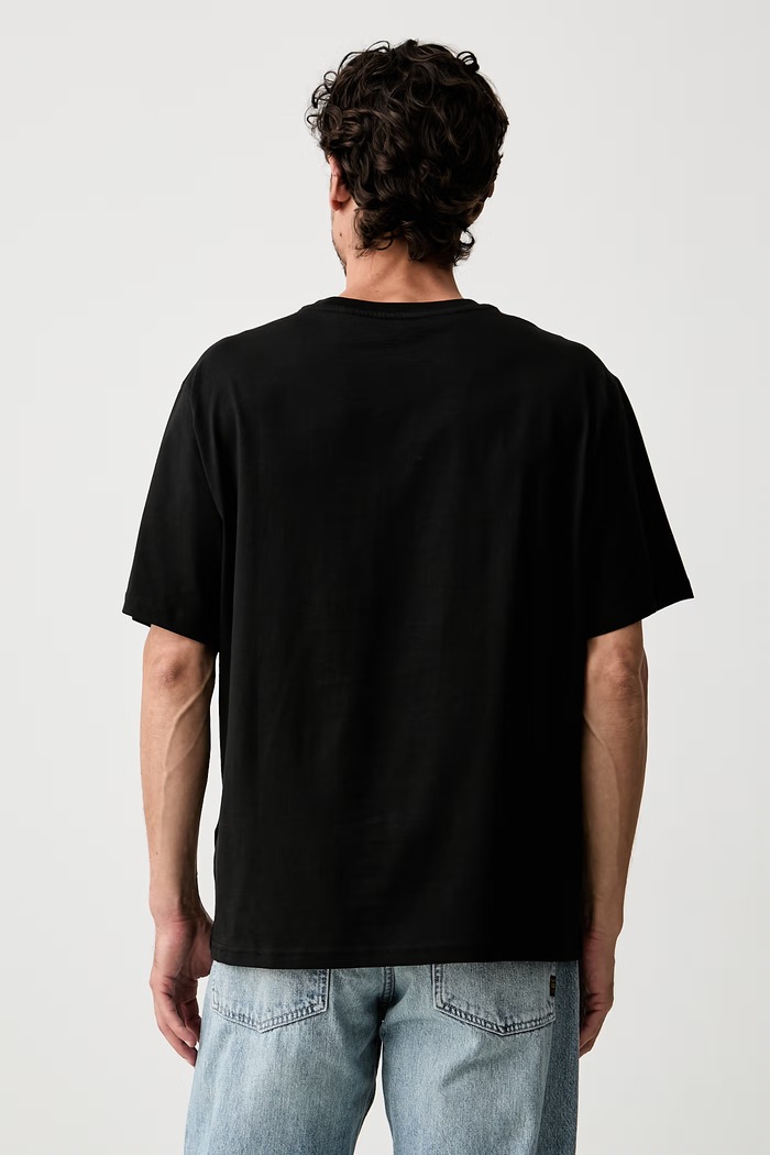 Ρούχα Alpha Industries t-shirt ανδρικό βαμβακερό Humvee 268520 μαύρο