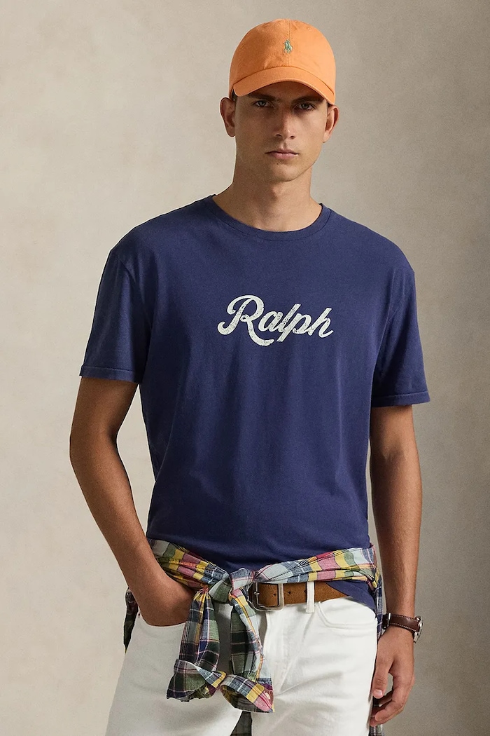 Polo Ralph Lauren T-shirt bawełniany męski granatowy 710936401011