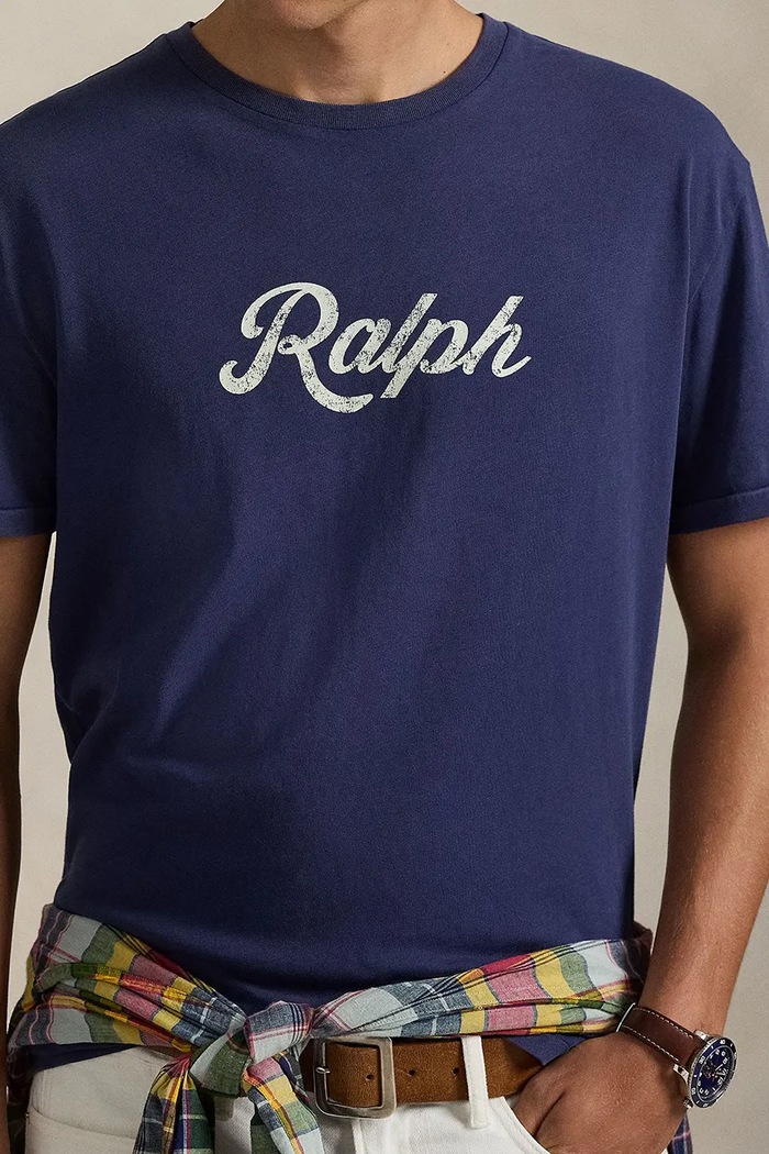 Polo Ralph Lauren T-shirt bawełniany męski granatowy 710936401011