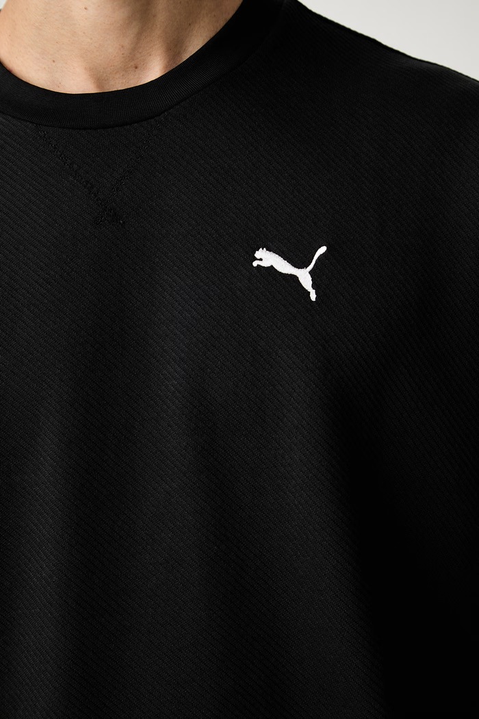 Puma T-shirt męski z bawełną Essentials Elevated 694307 czarny