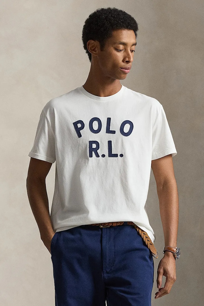 Polo Ralph Lauren T-shirt bawełniany męski biały 710B20222003