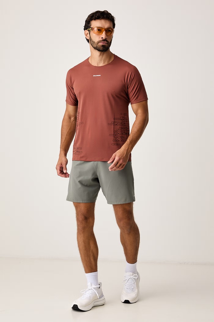 Salomon T-shirt męski LC2929400 brązowy AW26