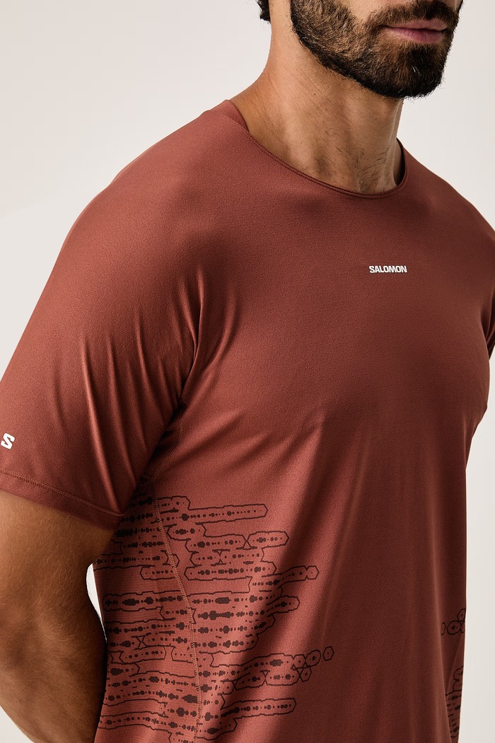 T-shirt męski Salomon LC2929400 brązowy