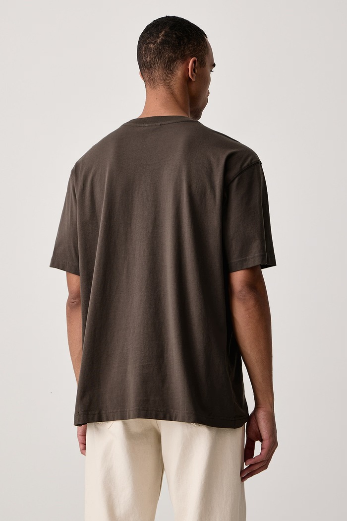 Oblečenie G-Star Tričko pánske bavlnené Multi text relaxed r t D30098.336 hnedá
