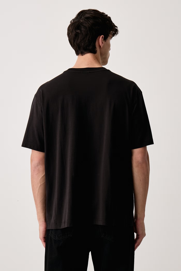 Odzież G-Star T-shirt męski bawełniany Multi text relaxed r t D30098.336 czarny