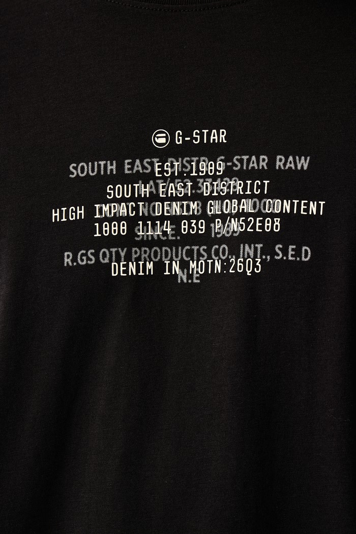 T-shirt męski bawełniany Multi text relaxed r t G-Star czarny D30098.336