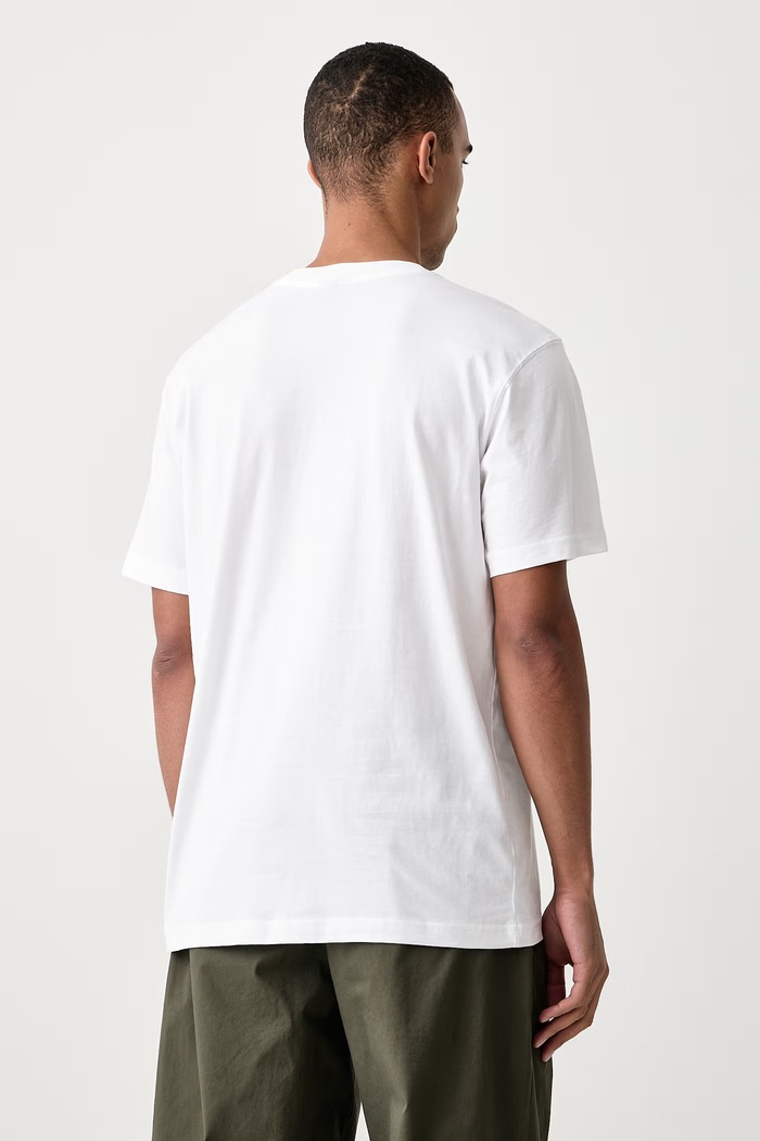 Abbigliamento G-Star T-shirt da uomo in cotone Logo r D30096.D975 bianco