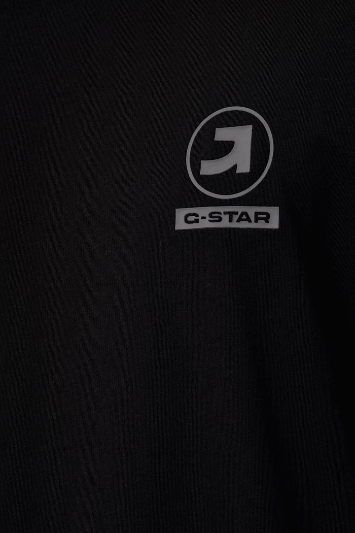 T-shirt da uomo in cotone Logo r G-Star nero D30096.D975