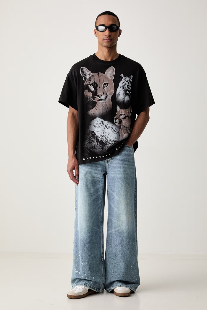 Puma T-shirt damski bawełniany DYLAN WILDCAT 637218 czarny AW26