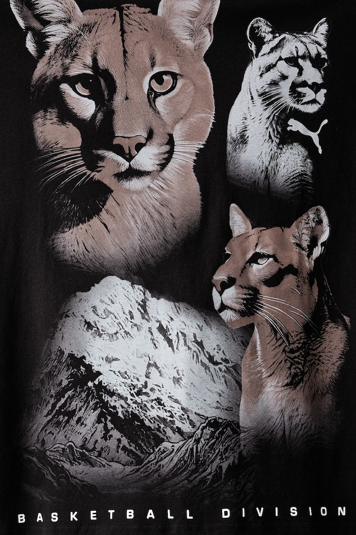 Puma T-shirt damski bawełniany DYLAN WILDCAT 637218 czarny