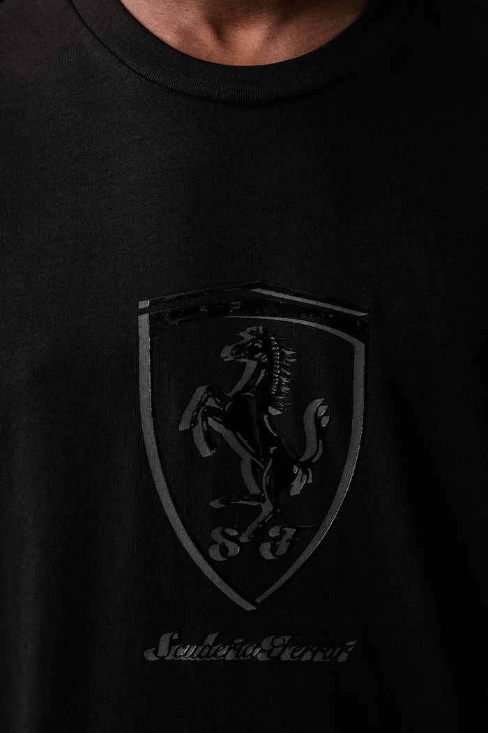 Puma T-shirt męski bawełniany Ferrari 637004 czarny