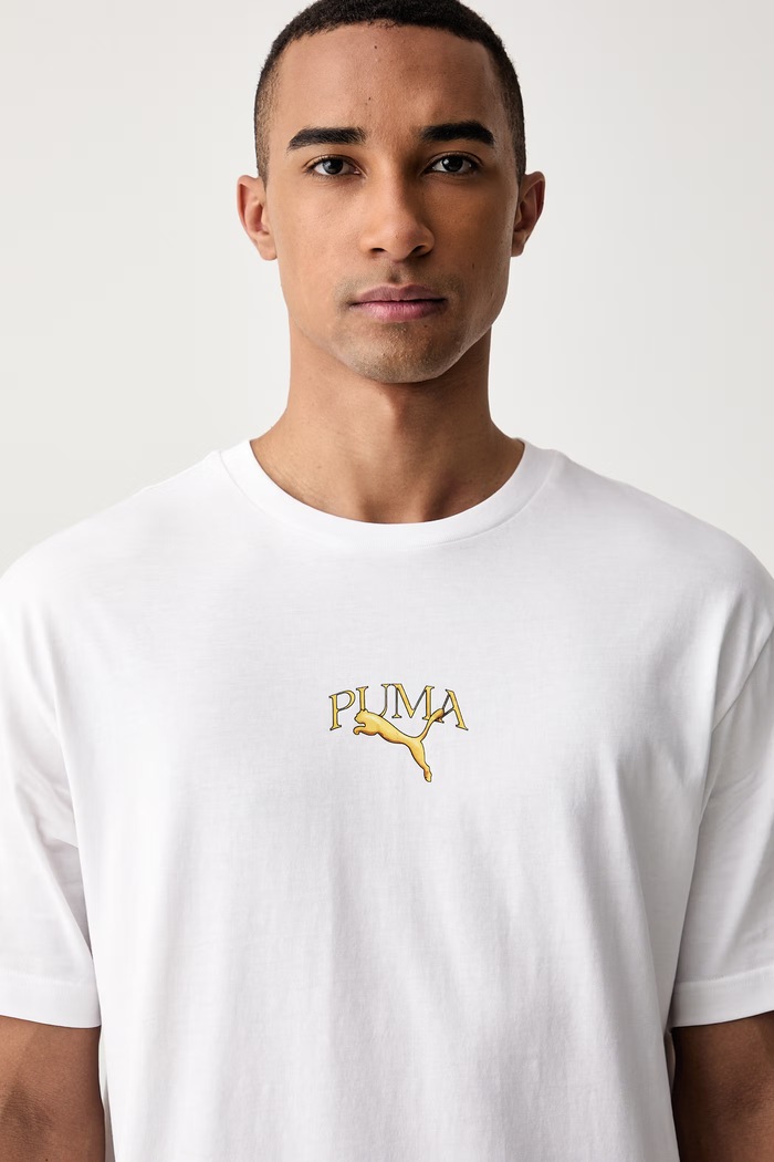Puma T-shirt męski bawełniany biały 636764