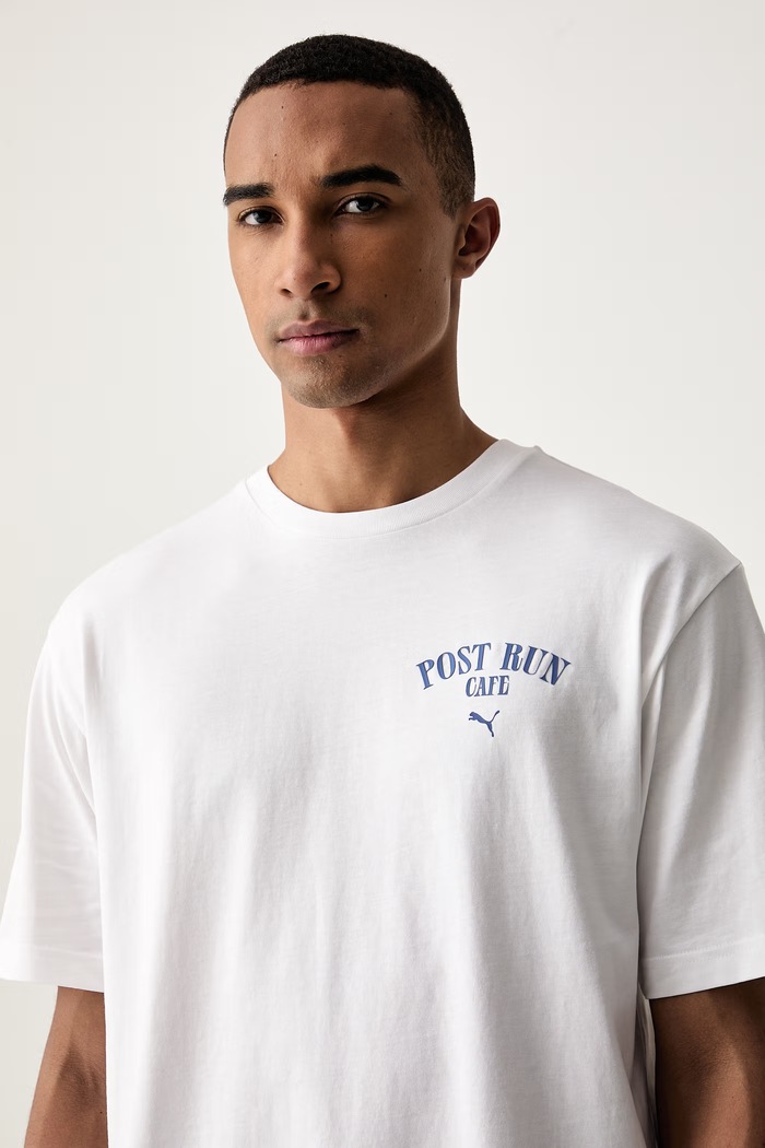 Puma T-shirt męski bawełniany biały 636762