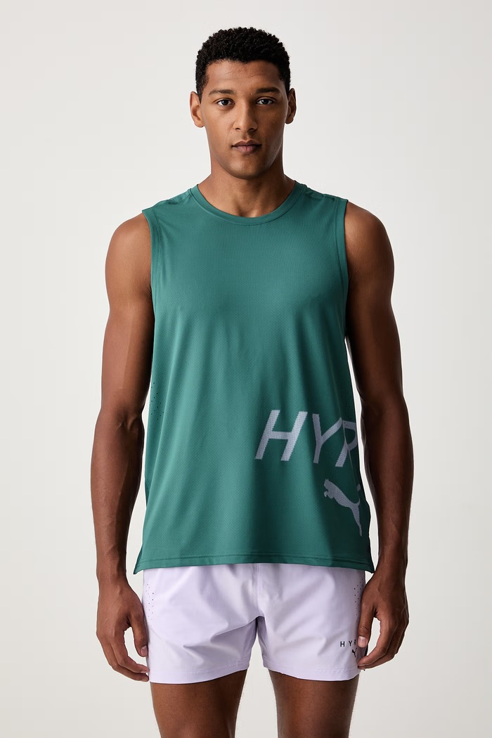 Puma top treningowy męski HYROX turkusowy 529230
