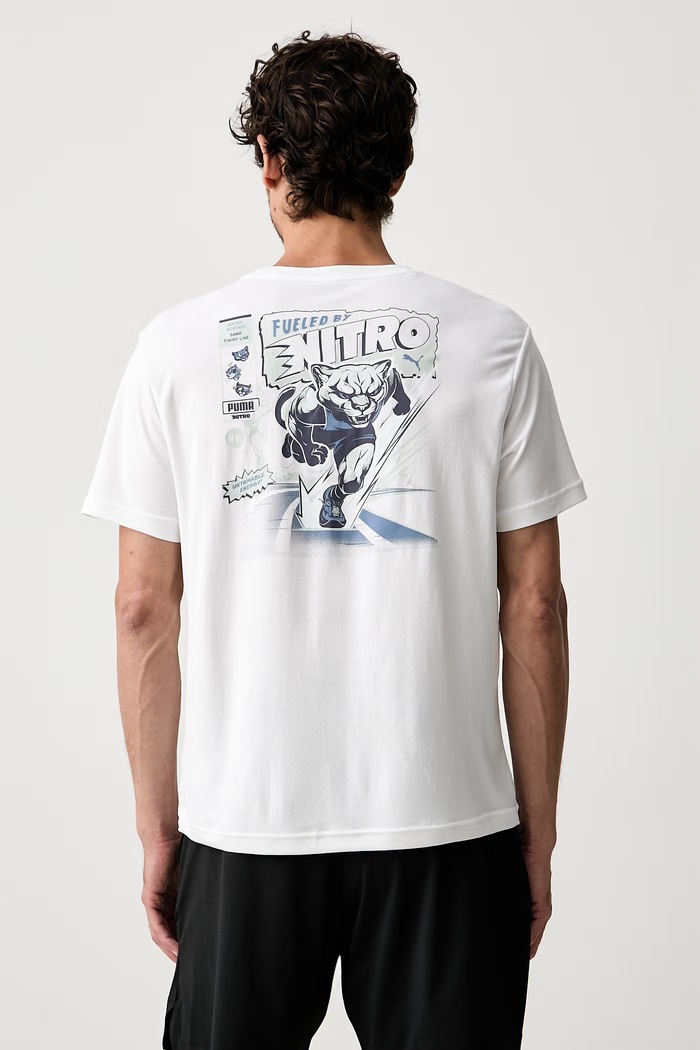 Puma bežecké tričko pánske Run Nitro biela 529000