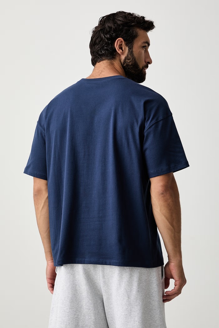 Oblečení New Balance tričko pánské bavlněné MT6279IZNNY námořnická modř