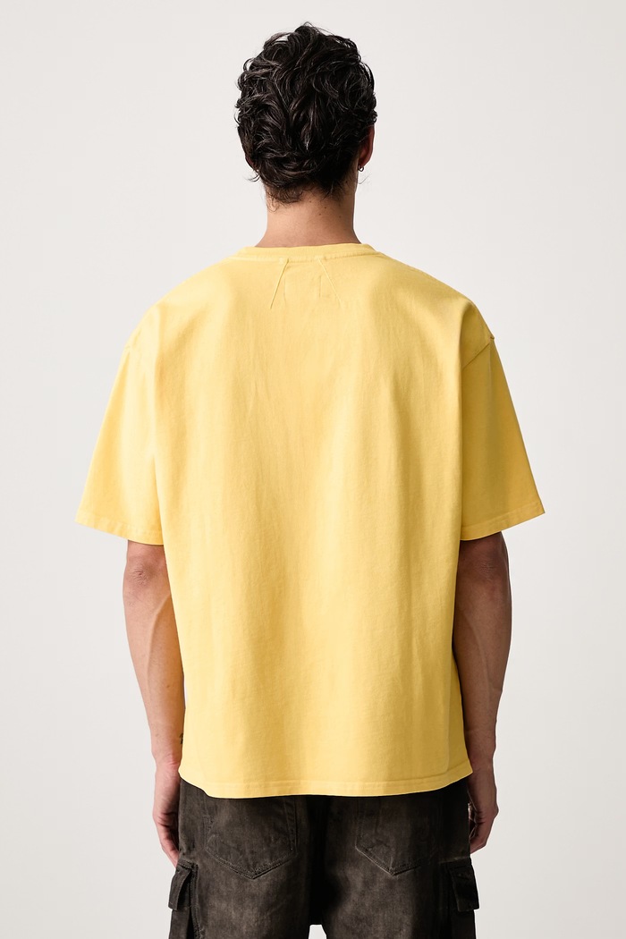Odzież RHUDE T-shirt bawełniany męski RHPF26TT13012 żółty