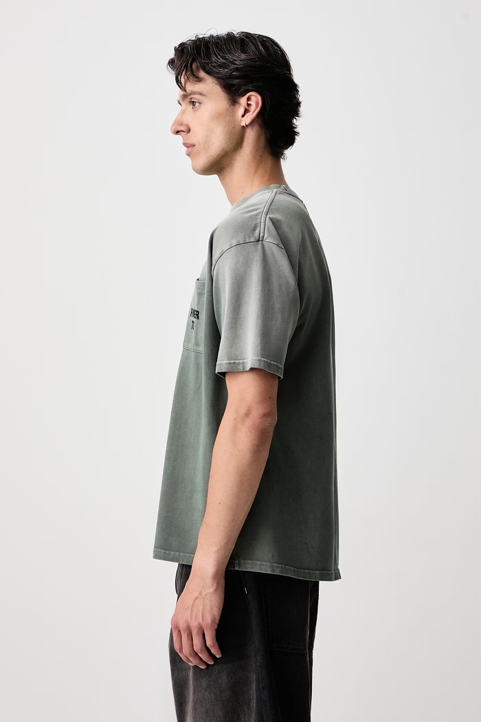 T-shirt bawełniany męski RHUDE RHPF26TT13012 zielony