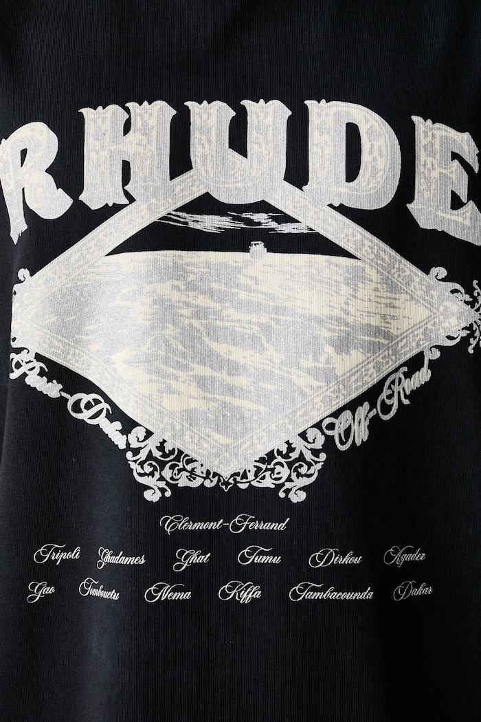 RHUDE футболка бавовняна чоловіча чорний RHPF26TT08012
