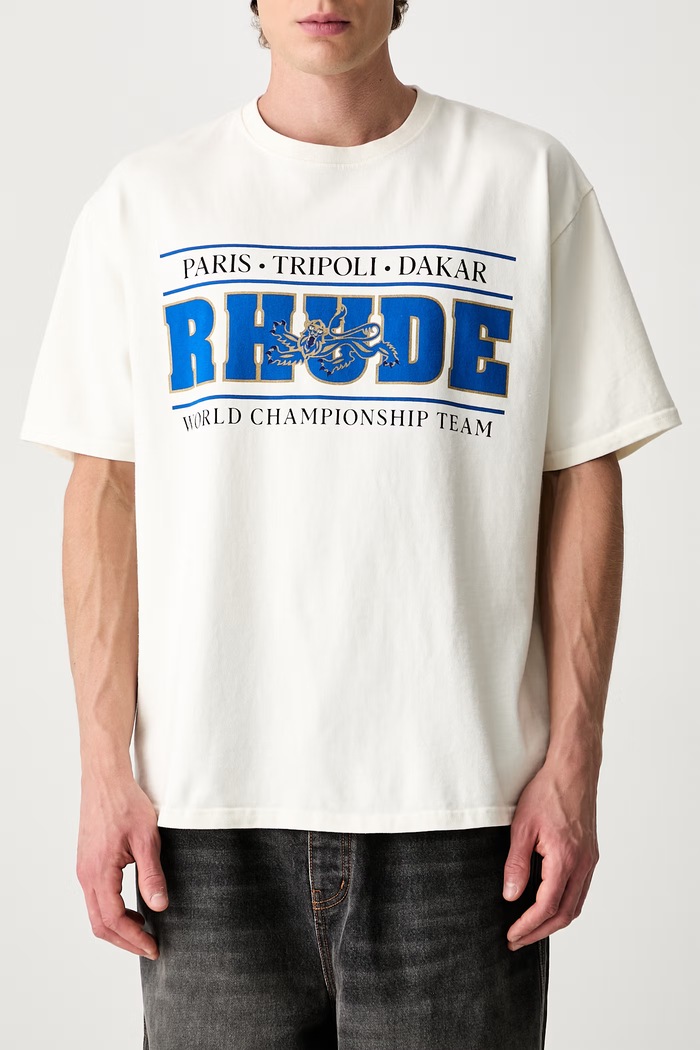 RHUDE футболка бавовняна бежевий RHPF26TT05012
