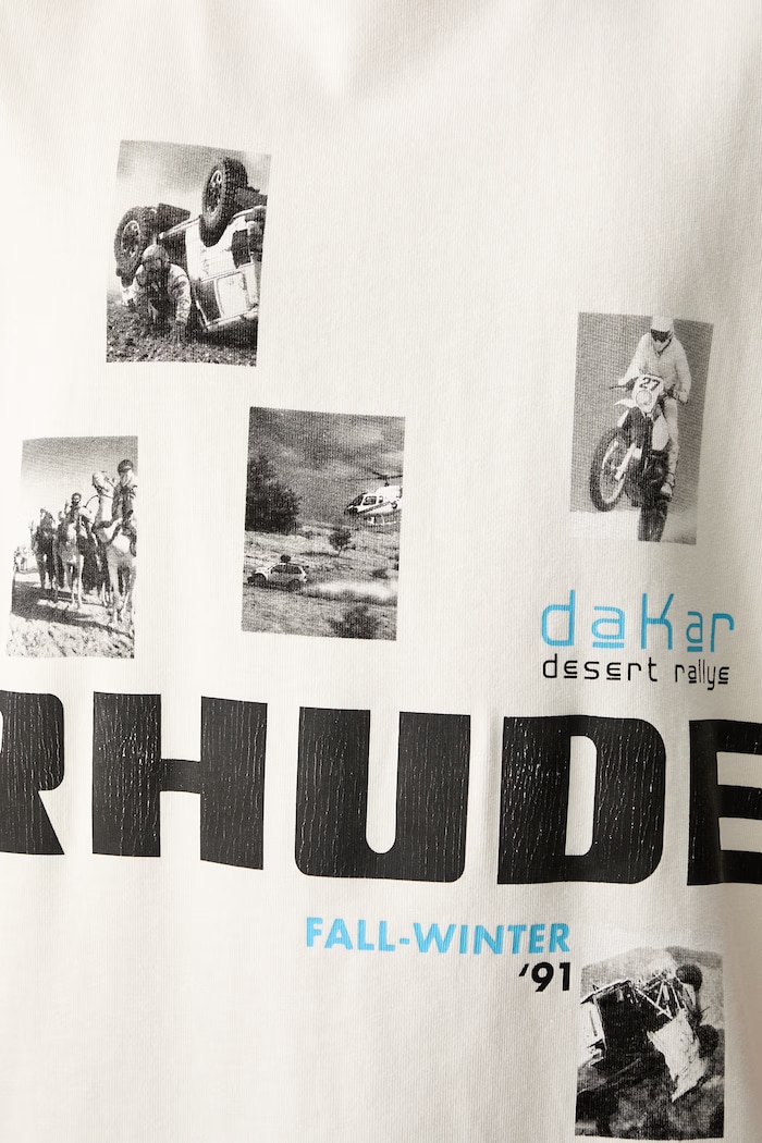 RHUDE tričko bavlnené pánske RHPF26TT03012 béžová